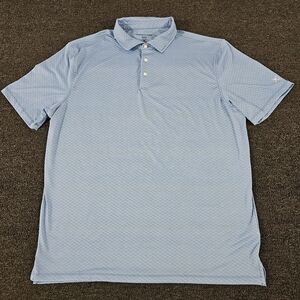 Kenneth Cole Golf Polo Shirt Mens XXL Blue Geometric